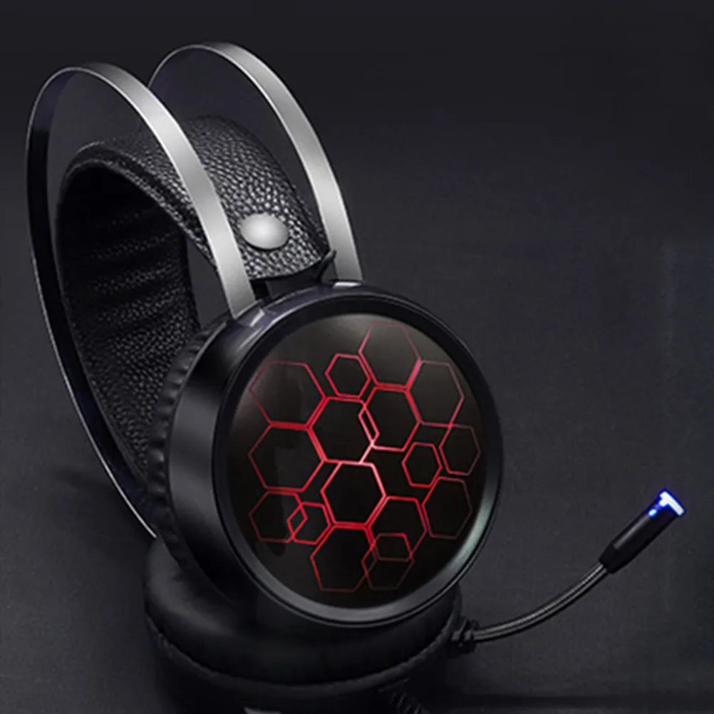 

Игровая гарнитура проводная, накладные наушники для компьютера с микрофоном, RGB-подсветкой, шумоподавлением и объемным звуком для ПК и ноутбуков