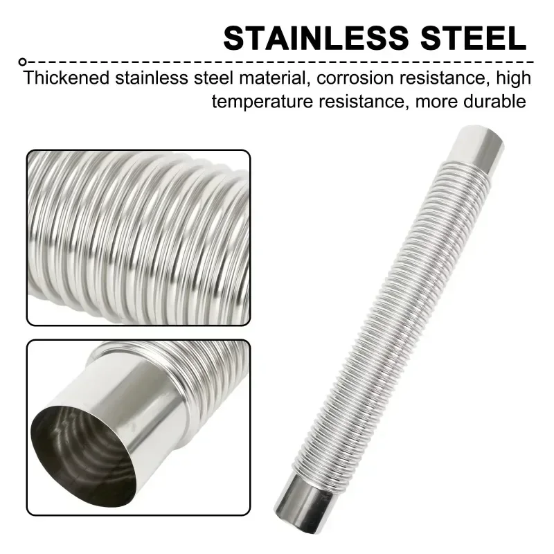 2026 new model advanced good 6x50cm outdoor wood stove pipe chimney for camping fire stove heating boiler exhaust vent hose