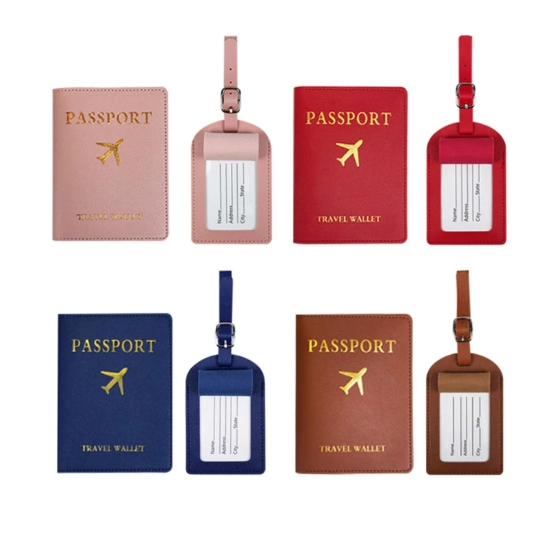 PU หนัง Passport Cover ผู้ถือกระเป๋าเดินทางสำหรับหญิงกระเป๋าเดินทางผู้ชายคนรักแฟชั่นคู่งานแต่งงานของขวัญ