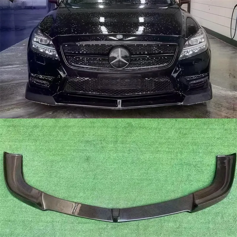 

Для Mercedes Benz CLS63 CLS350 CLS320 W218 2011-2014 бампер из настоящего углеродного волокна, передний спойлер, сплиттер, аксессуары, комплект кузова