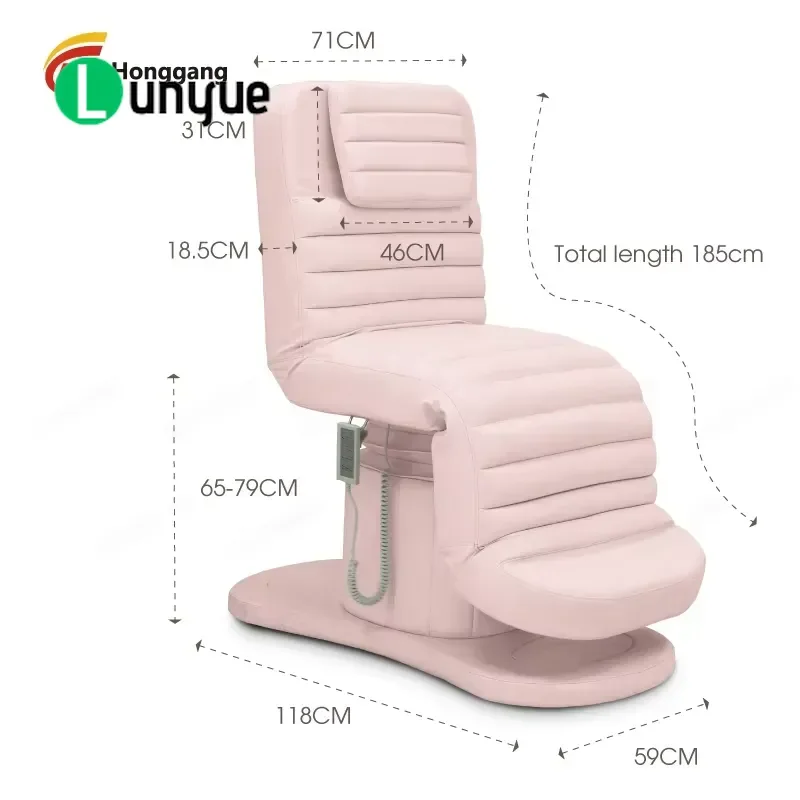 3 Motor Electric Massage Table Adjustable Foot Control Spa Bed Multifunctional Facial Beauty Furniture Professional