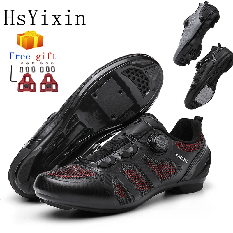 Men's speed cycling shoes Route cleats road cyclocross speed anti-slip spikes pedal bike trainers Mountain cycling shoes