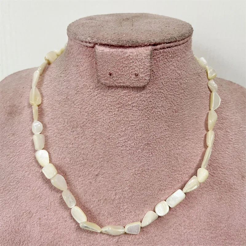 5-6-7*9-10-11MM Natural Sea Shell Necklace Southsea Stone Beads Jewelry Health Care Protection Choker Healing Yoga Simple Female