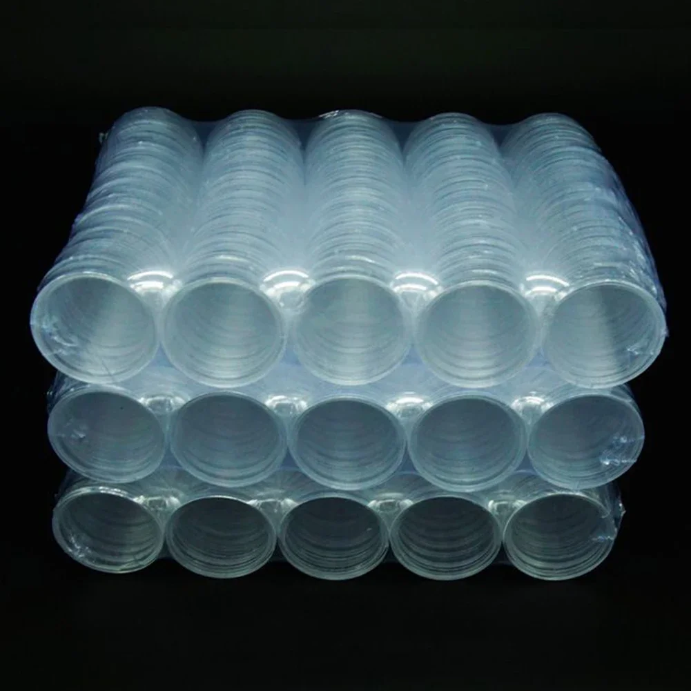High Quality Brand New Coin Capsules Box Transparent Plastic Round Box 10/25 Pcs 27mm Coin Collecting Box Coin Holder