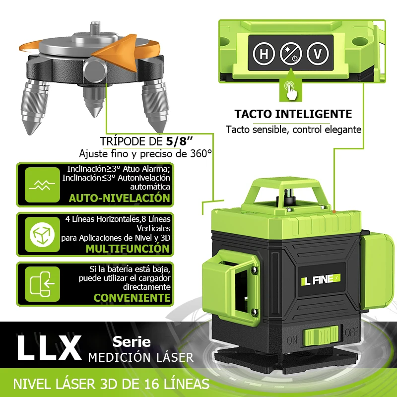 16-Line Laser Line Green Level Green Line Auto Level 360 Horizontal and Vertical Ultra Powerful Laser Green Beam Multi-Function