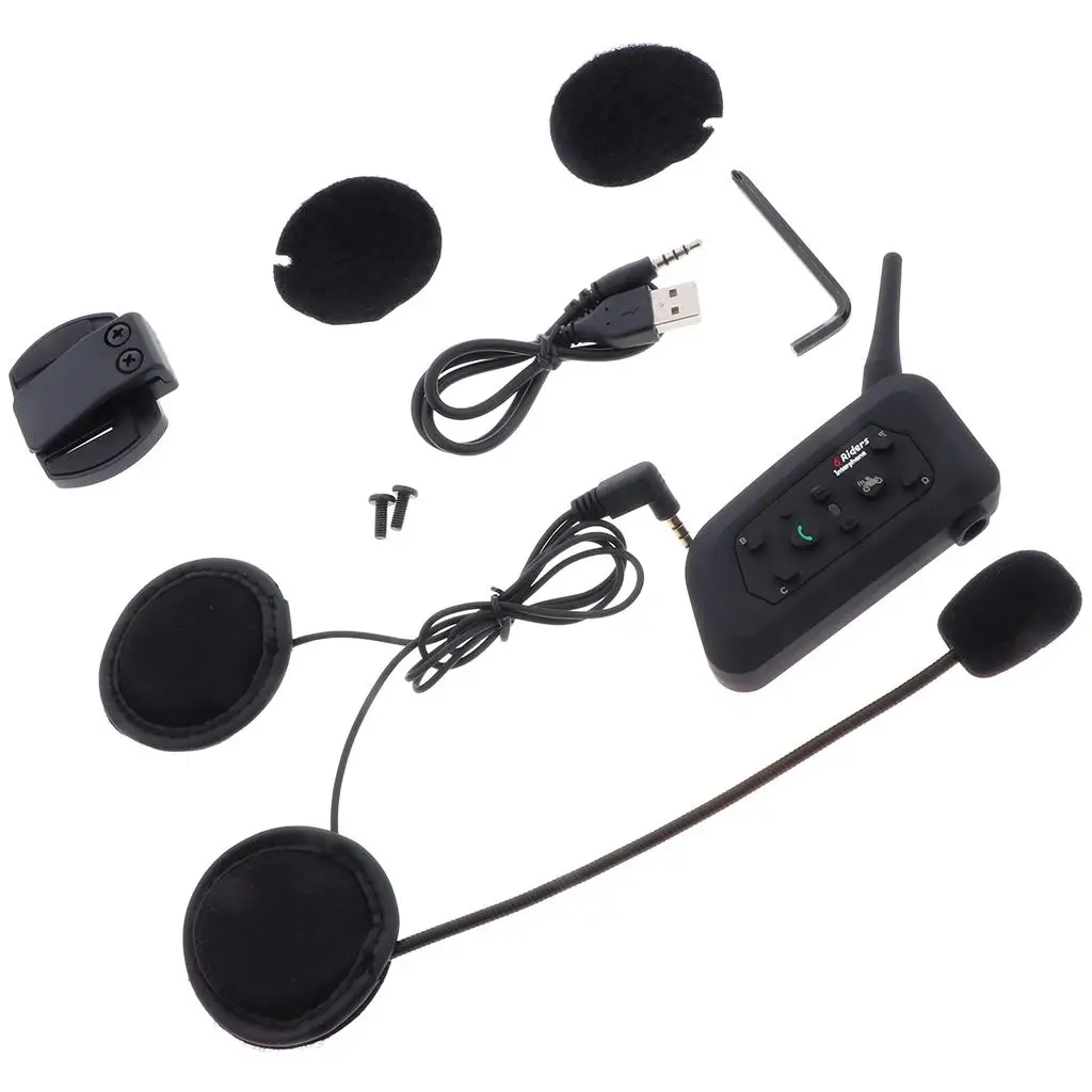 Aluminum Alloy Motorcycle Bluetooth Headset Two Way Intercom Waterproof Helmet Communication System for Skiing