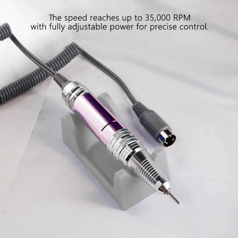 Broca elétrica para unhas 35000RPM – Kit Efile para acrílico, gel, pó de imersão – Ferramenta de manicure e pedicure para uso doméstico e em salão de beleza