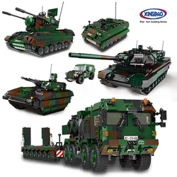 Star Castle XB06040-55 Leopard 2a6 Tank German Military Series Battlefield assembly model kidsren's building block toys