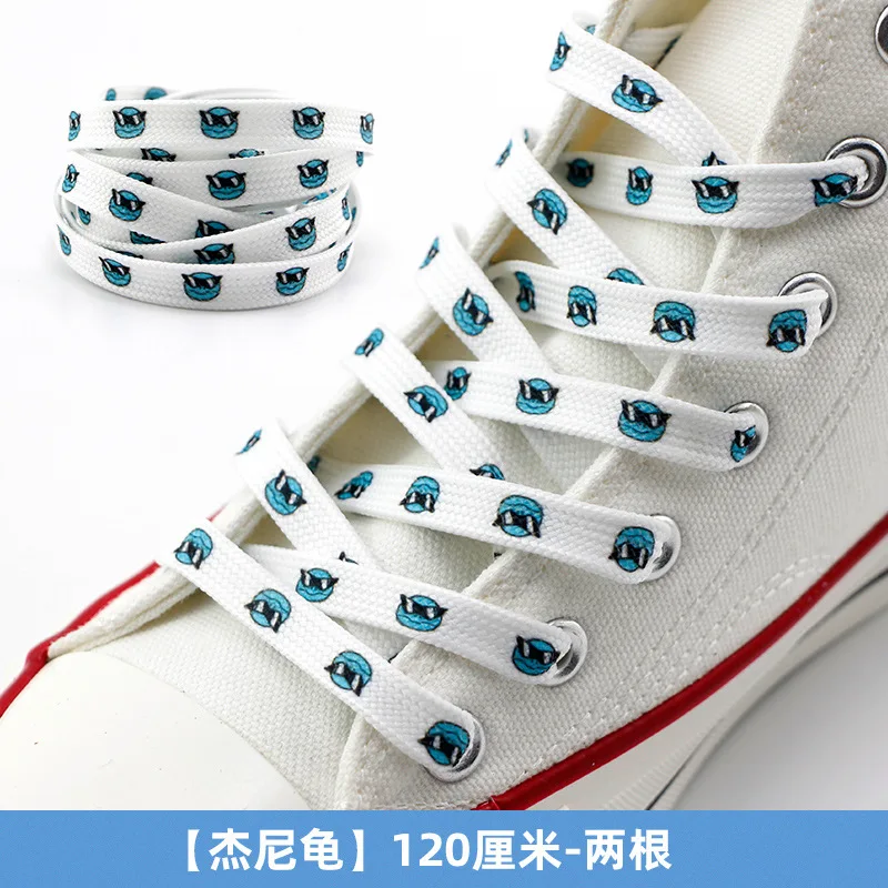 120cm Pokemon Shoelaces Anime Cartoon pikachu Charmander Accessory Printed Graffiti Suitable for White Shoes Sneaker Shoelaces