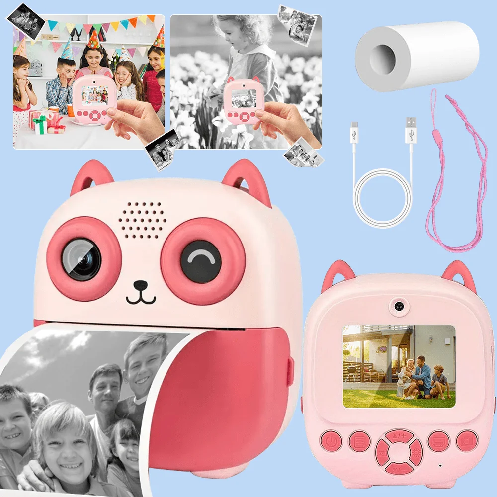 Camera Instant Print - Dual-Lens 1080P HD Video Cameras 2.4" Instant Camera with Photo Print Thermal Paper image 5