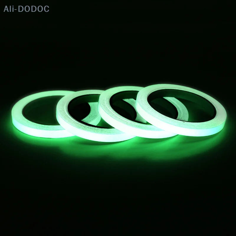 Green Luminous Tape Self Adhesive Glow In The Dark Stickers Stage Decorative Fluorescent Tape Warning Stickers Fishing Tool