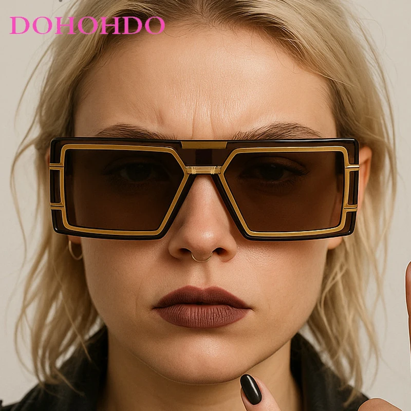 Cyberpunk Y2K Square Metal Women Sunglasses Trend Luxury Brand Designer Sunglass Men Outdoor Driving Shade Goggles Unisex UV400 - Image 2