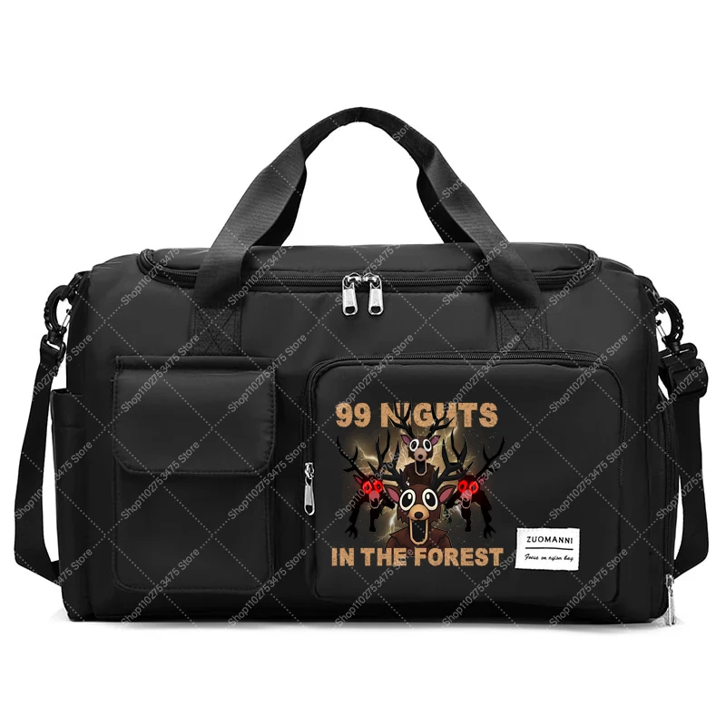 Game 99 Nights in The Forest Travel Bag Boy Adult Fashion Printed Fitness Tote Cartoon Cute Crossbody Bags Storage Pouch Gifts