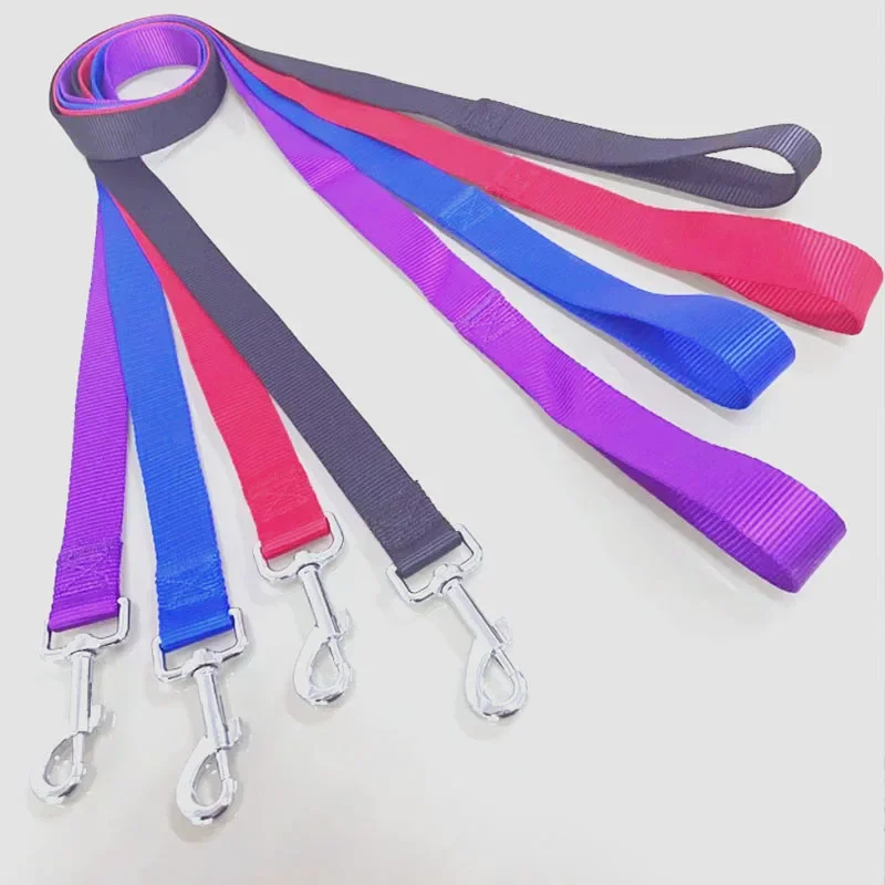 

Cheap Width 2.5cm Pet Cat Dog Leash Nylon Leash for Dogs 1.2M Cats Dogs Harness Collar Leash Strap Belt 120cm Long