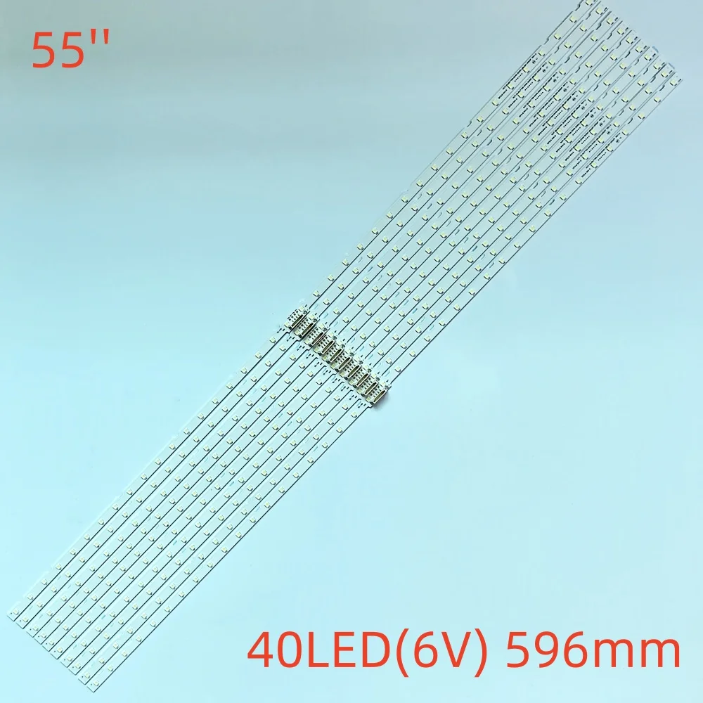 10 pz/lotto Striscia di Retroilluminazione A LED Per TV 55NU7100 UA55NU7100 UN55RU7100 UE55NU7100 UN55NU7100 UN55NU7090G UE55NU7500 UE55NU7400