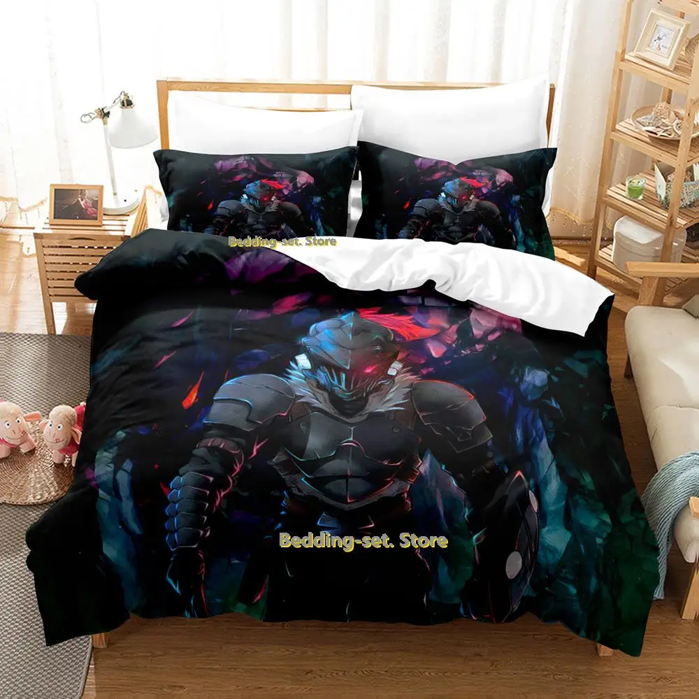 

New Goblin Slayer Bedding Set Single Twin Full Queen King Size Bed Set Adult Kid Bedroom Duvetcover Sets Anime Game bed sets