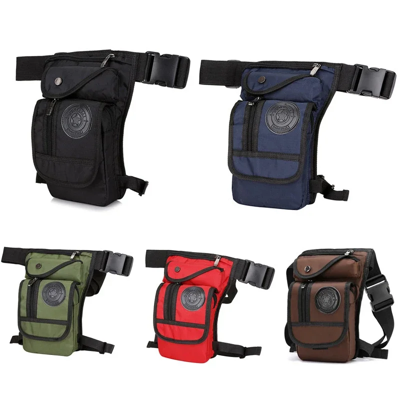 

Nylon Motorcycle Bike Leg Bag For Men Fanny Pack Belt Hip Drop Messenger Shoulder Travel Trekking Assault Waist Bag