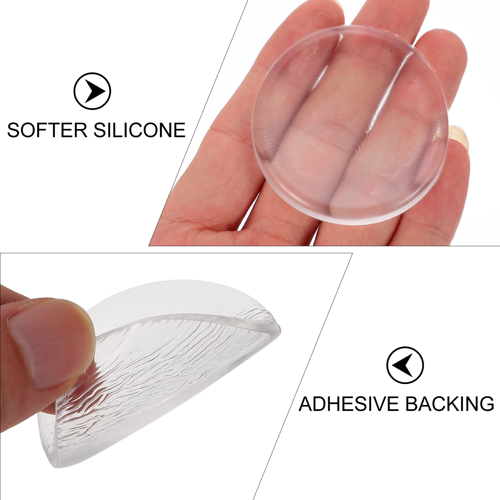 6 قطعة حامي الجدار سيليكون قوي ذاتية اللصق دعم عازلة تأثير منع الخدش Marring ارتداء انزلاق