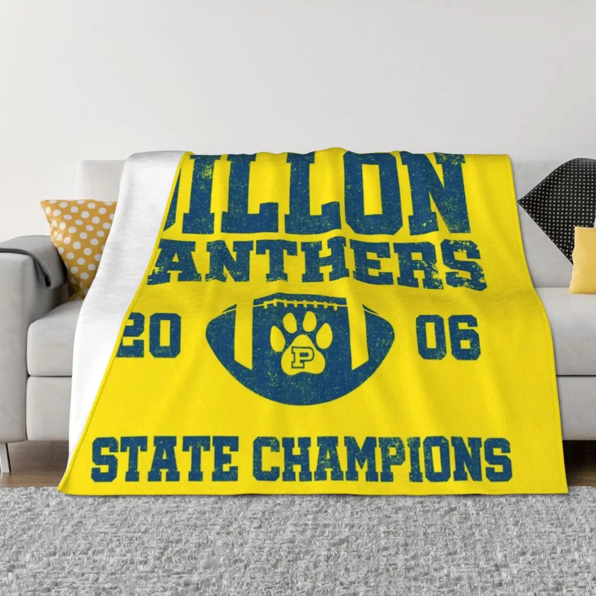 

Dillon High Panthers Football 2006 State Champions - FNL Throw Blanket Tourist Warm Soft Big Blankets