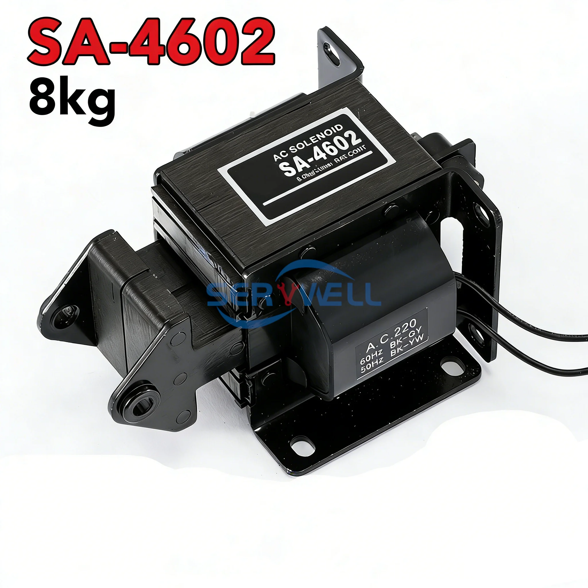 MQ6-8N SA-4602 AC 110V 220V 380V 30mm Stroke 8Kg Force Solenoid Tractive Electromagnet SA-4602