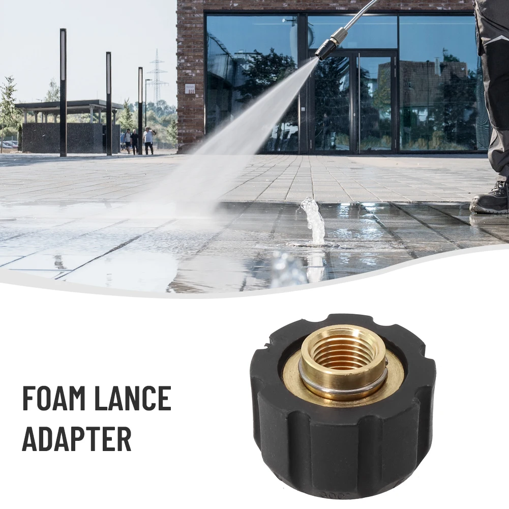 Connector Foam Lance Adapter Foamer Nozzle Pressure Quick Connector Spray Tool Washer Black Gold Brass Plastic