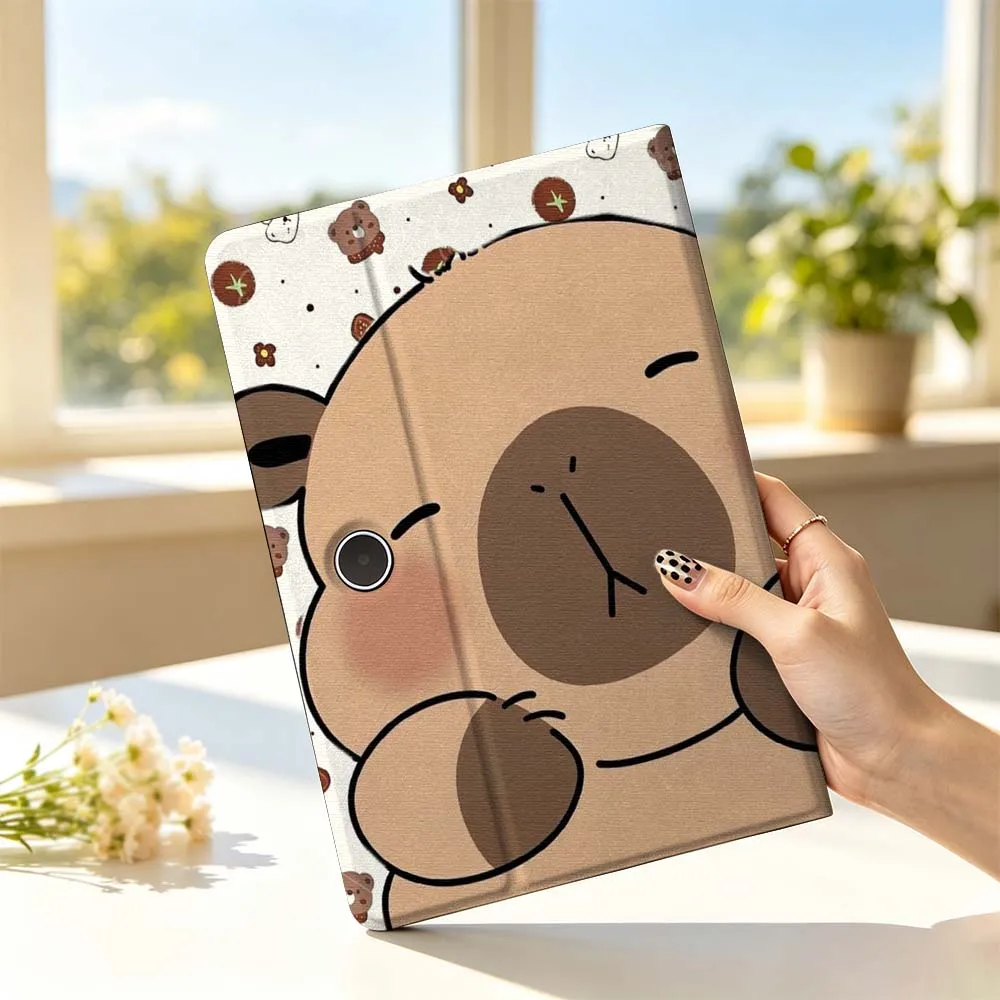 Cartoon Capybara Art For OPPO VIVO IQOO OnePlus Realme Pad 3 Pro 13 12.1 11.61 11.4 10.36 11 inch Tablet Case Soft