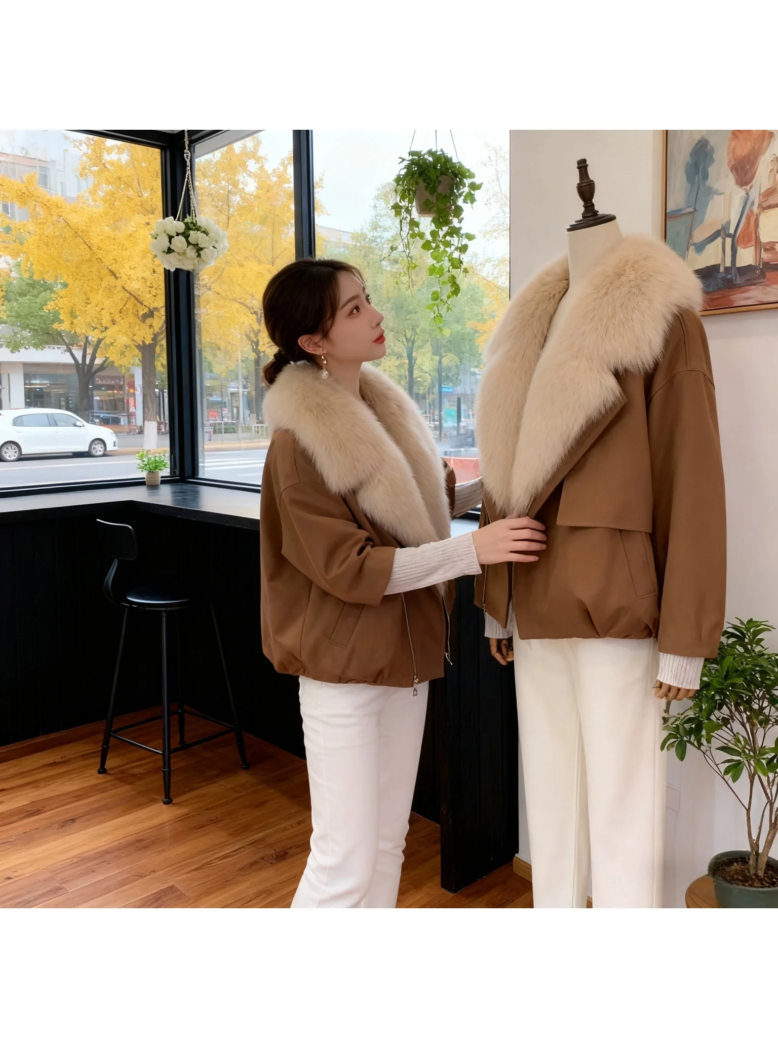 

Модная хлопковая куртка для женщин: стильная, универсальная, маленького размера, зимняя верхняя одежда премиум-качества, для повседневной носки, с длинными рукавами, на молнии