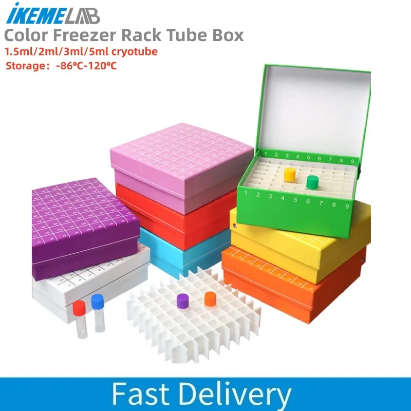 

IKEME 1 шт. Цветной водонепроницаемый контейнер для криовиалов (1 мл/1,5 мл/2 мл) для лабораторий, для хранения клеток, бактерий, вирусов, ДНК, с идентификатором