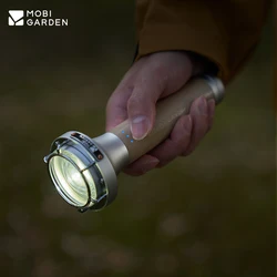 MOBI GARDEN Camping Flashlight Outdoor Lighting Rechargeable Waterproof Retro Strong Light Super Bright Portable