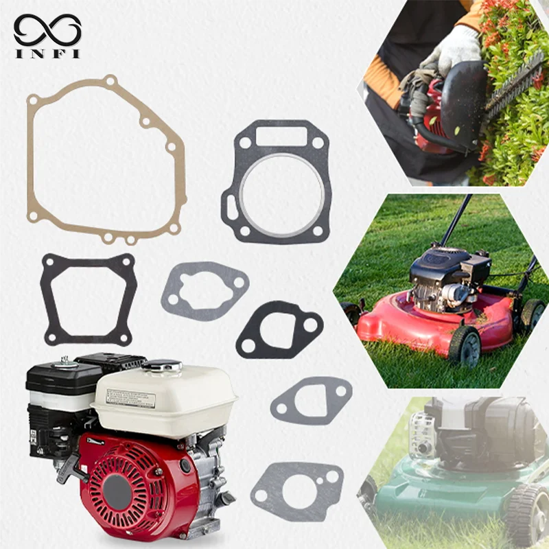 7pcs Full Gasket Set for GX160 GX200 5.5HP 6.5HP Engines, Complete Kit for Lawn Mowers, Pumps, Power Trowel, Generator Parts