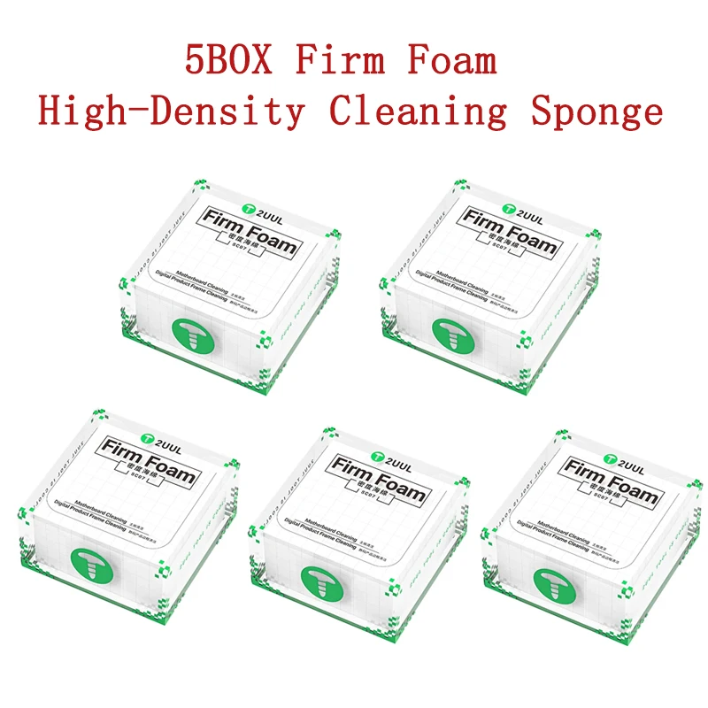 5BOX Firm Foam High-Density Cleaning Sponge For Mobile Phone Screen / Camera / PCB Soldering Welding Flux Oil Cleaning