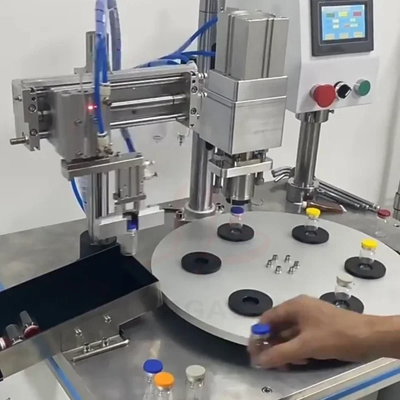 20MM 15MM 13MM Bottle Capping Sealing Machine  60W Fully Automatic Indexing Dial Vials Pneumatic Capper Locking Tools Caliber