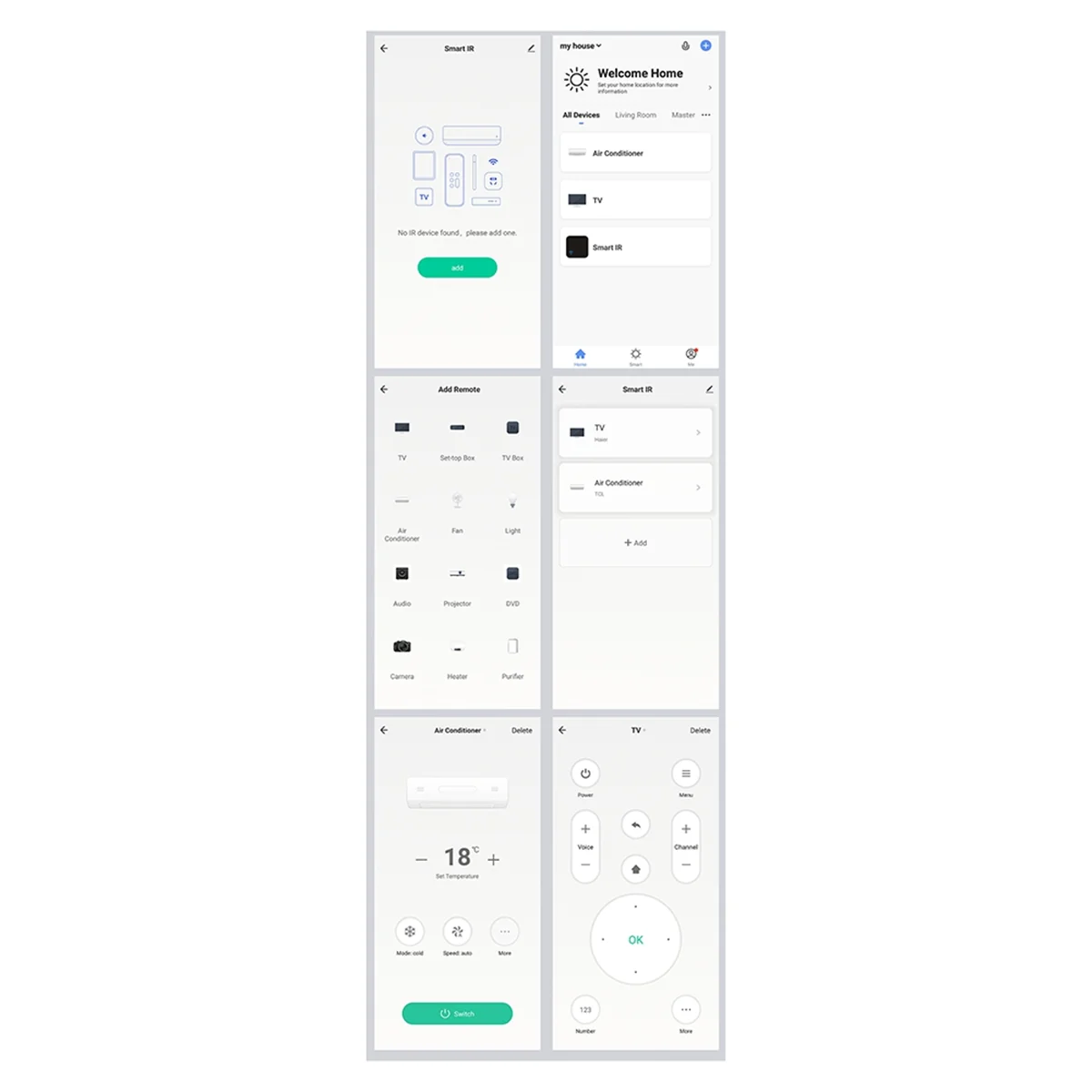Tuya Smart WiFi IR Remote Smart Home for Air Conditioner TV DVD AUD AC Universal Infrared Control for Alexa, Google Home