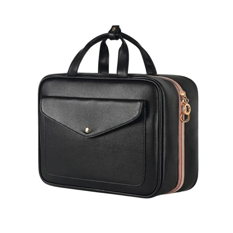 Women Makeup Bag with Hanging Hook Travel Cosmetic Bag Toiletries