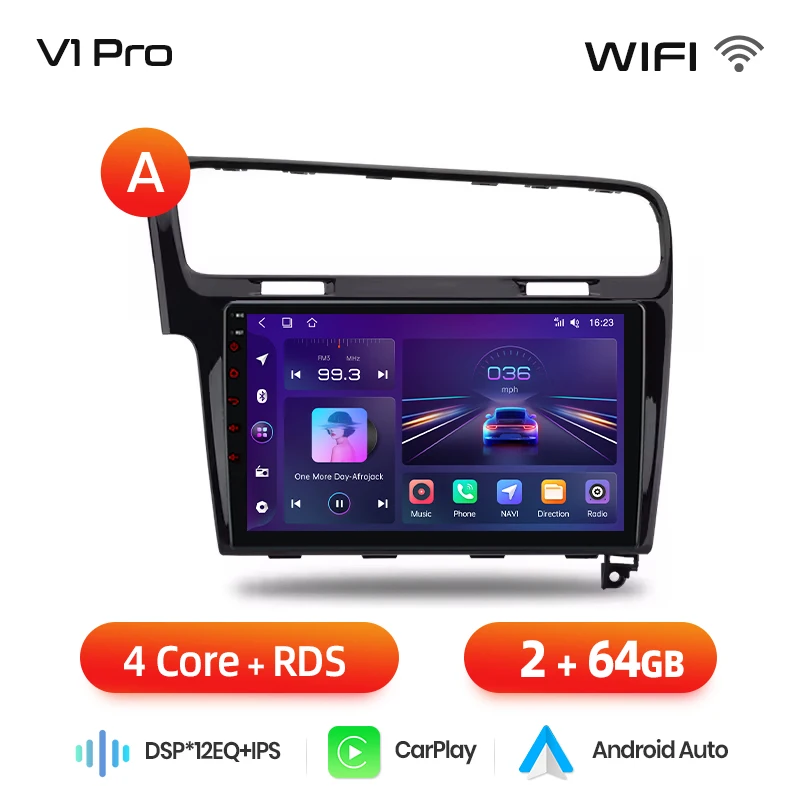 Junsun Draadloze Carplay Android Auto Autoradio Voor Vw Volkswagen Golf 7 2013-2017 Gps Multimedia 2 Din Systemen Stereo
