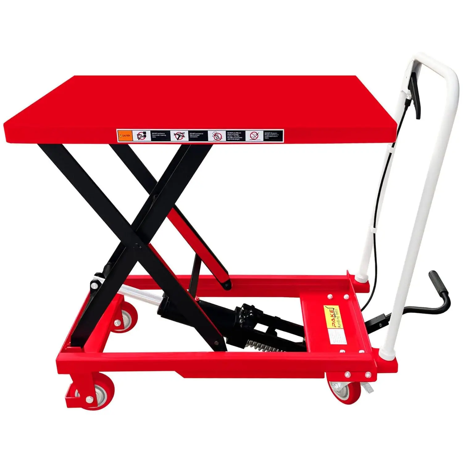 

Heavy Duty Scissor Lift Cart 500lb Capacity Adjustable Height Work Table Tool