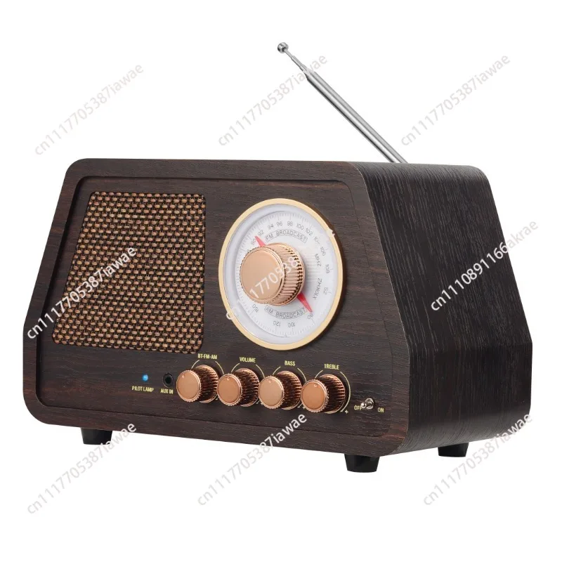 Wooden radio Desktop retro wireless Bluetooth speaker FM/AM two-band with MP3