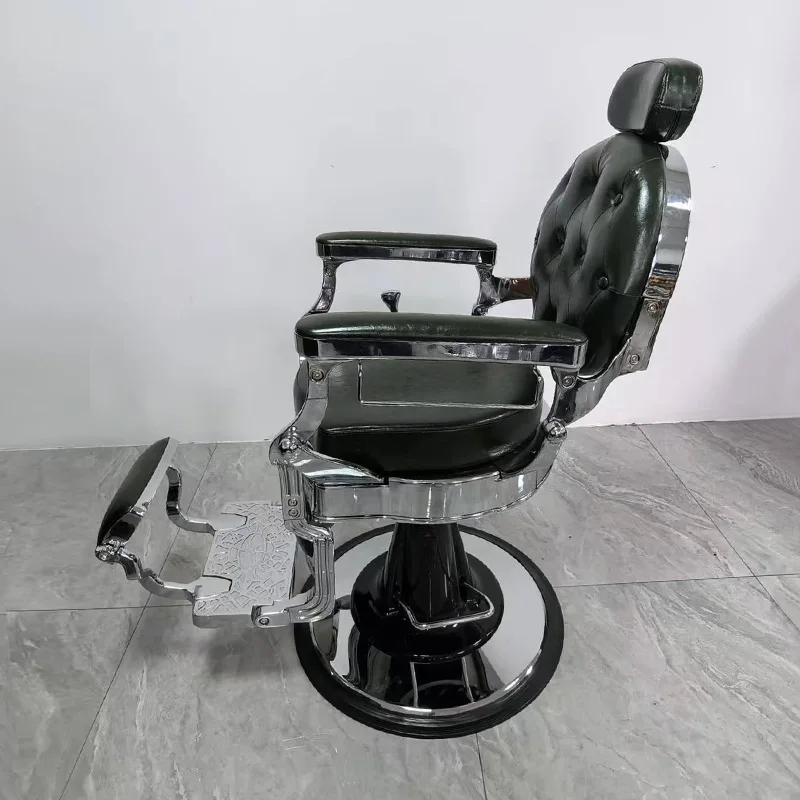 High-end men's reclining barber chair, special for hair salons, adjustable height, for shaving and styling, new model hair care