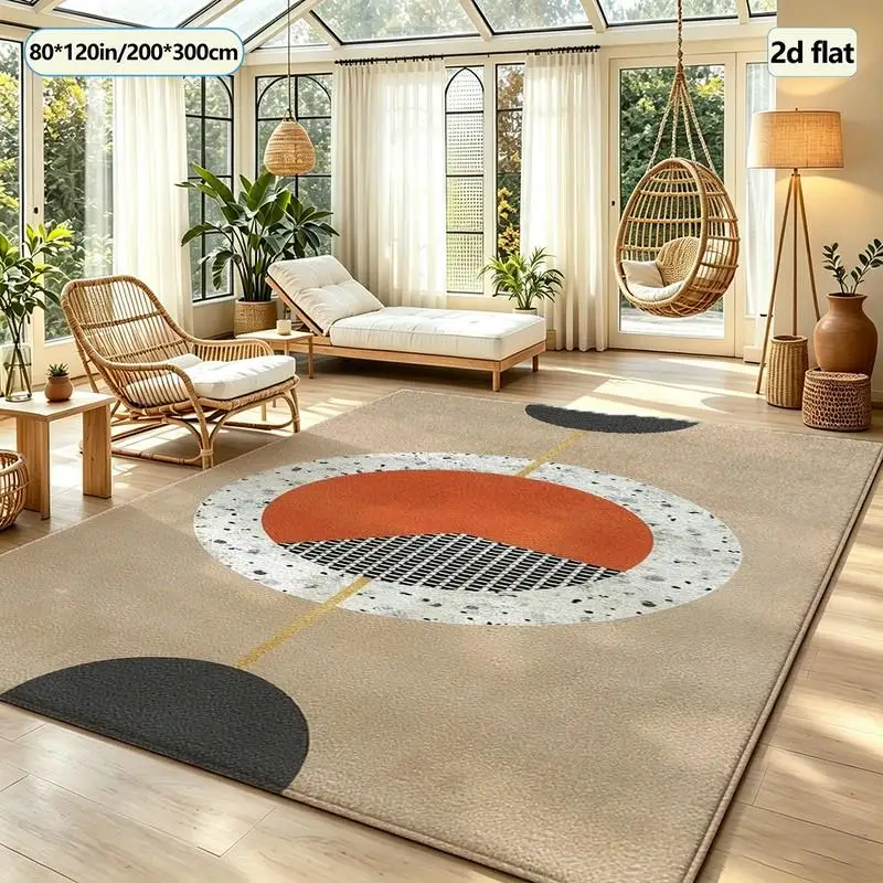 Terrazzo Oval Abstract Carpet Floor Decoration Boho Style Medieval Home Decor Living Room Bedroom Floor Carpet