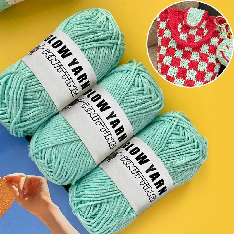 YOMDID Glowing Yarn DIY Glow in the Dark Polyester Luminous Chunky Yarn For Bag Gloves Hand Knitting Novel Functional Yarn 2mm
