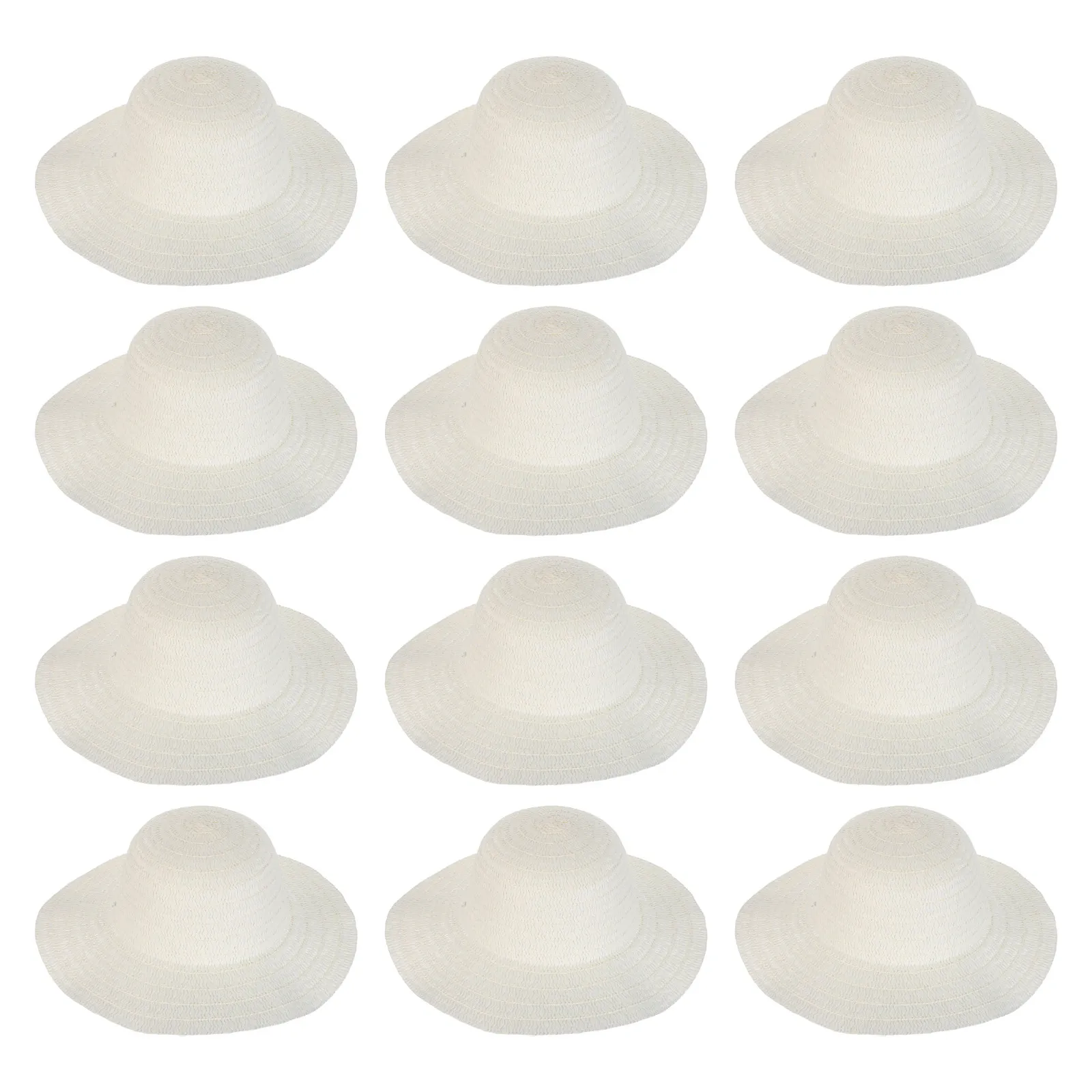 12pcs-blank-woven-straw-hats-unpainted-wide-brim-diy-painting-sun-cap-for-beach-garden-cosplay-farmer-fishing-party-costume