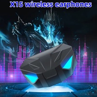 X15 TWS Wireless Bluetooth Earphones with Mic Bass Audio Sound Positioning 9D Stereo Music HiFi Gaming Earbuds for Gamer