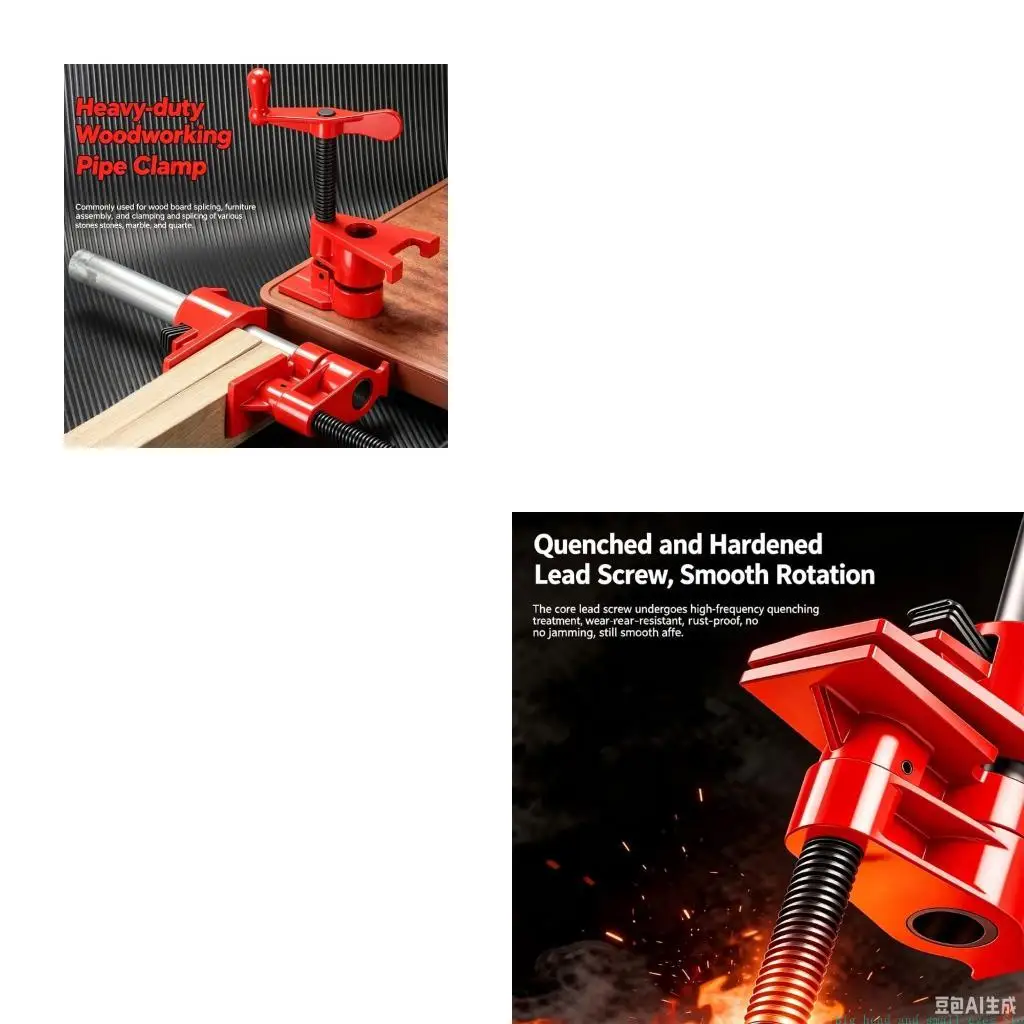 581C Board Clamping Tool with Threaded Screw Body and Pipe Reach 1/2 or 3/4