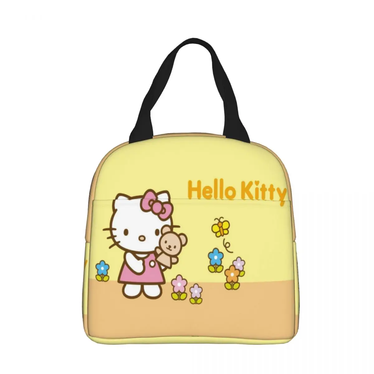 Kawaii sanrio hello kitty Cartoon isoliert Lunch Bag Thermo beutel Mahlzeit Behälter auslaufs ichere Tasche Lunchbox Mädchen Junge College-Reise