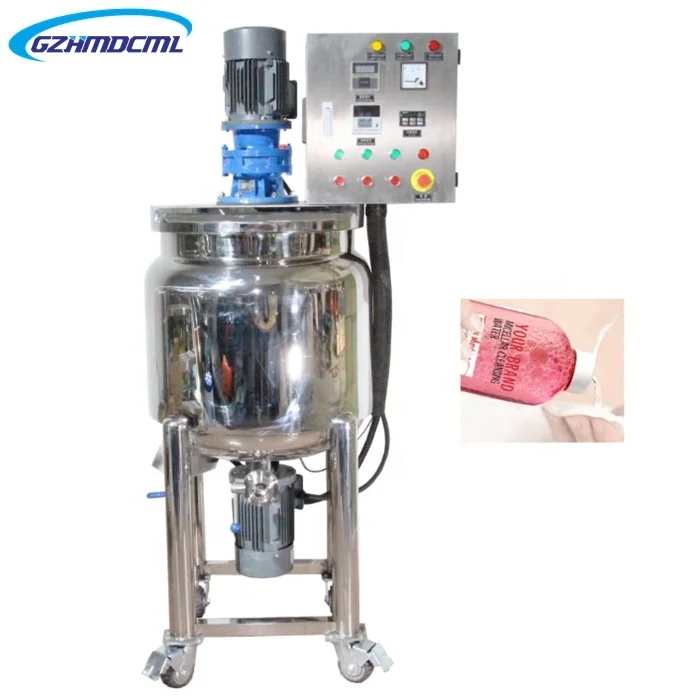 Hot Selling 304 and 316 Stainless Steel Jacketed High Shear Agitator Liquid Mixer Heating tank Mixing Equipment for Facial Cream