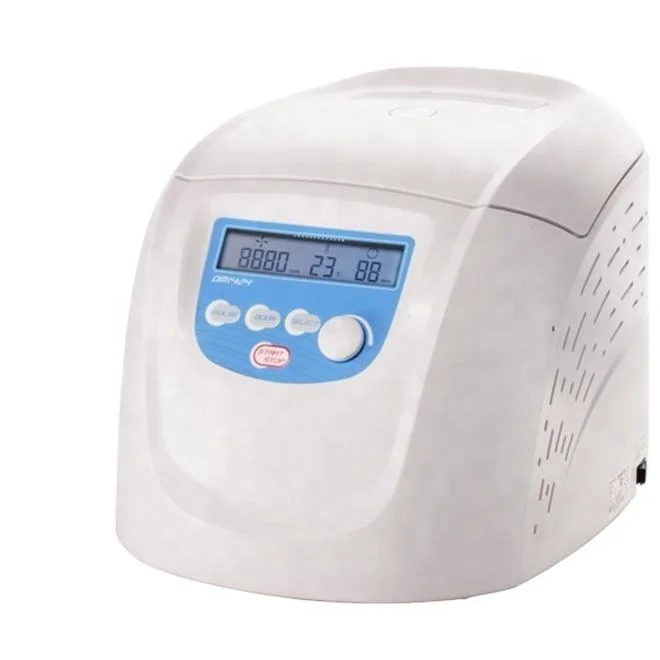 Centrífuga de hematrócrita económica DM1224, 12000rpm, viene con el Kit de rotor de hematócrita de hasta 24 tubos capilares, centrífuga con pantalla LCD