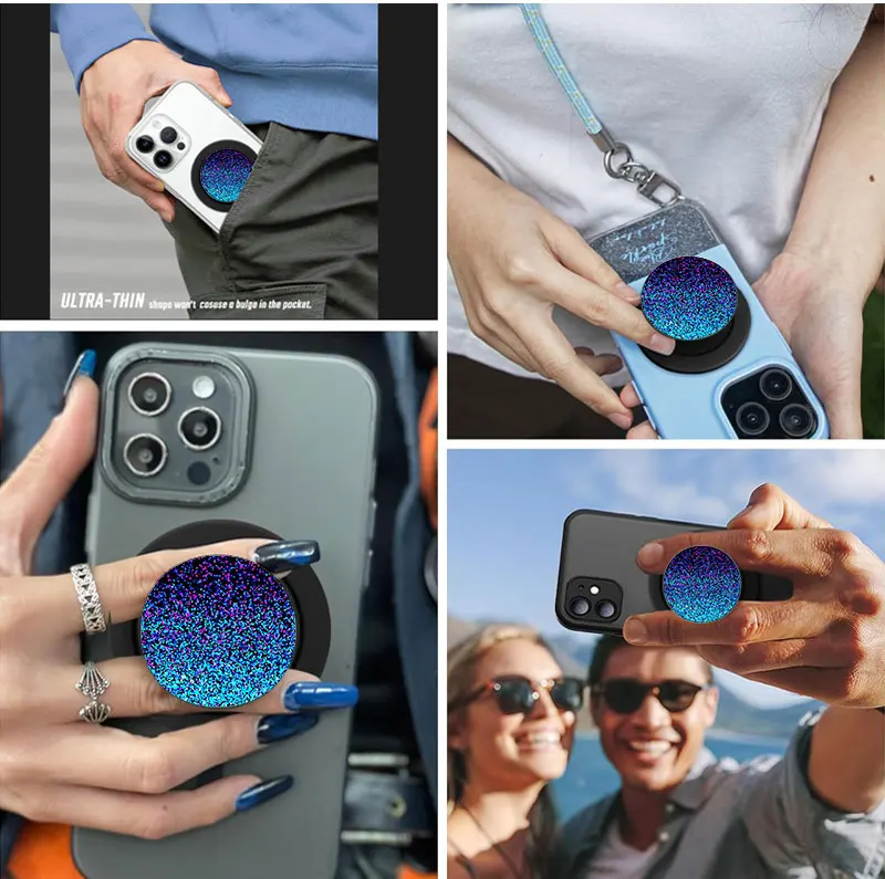 Popped Magnetic Phone Socket for MagSafe Magnetic Phone Grip Holder for iphone 17 16 15 14 pro max plus-blue - view 3