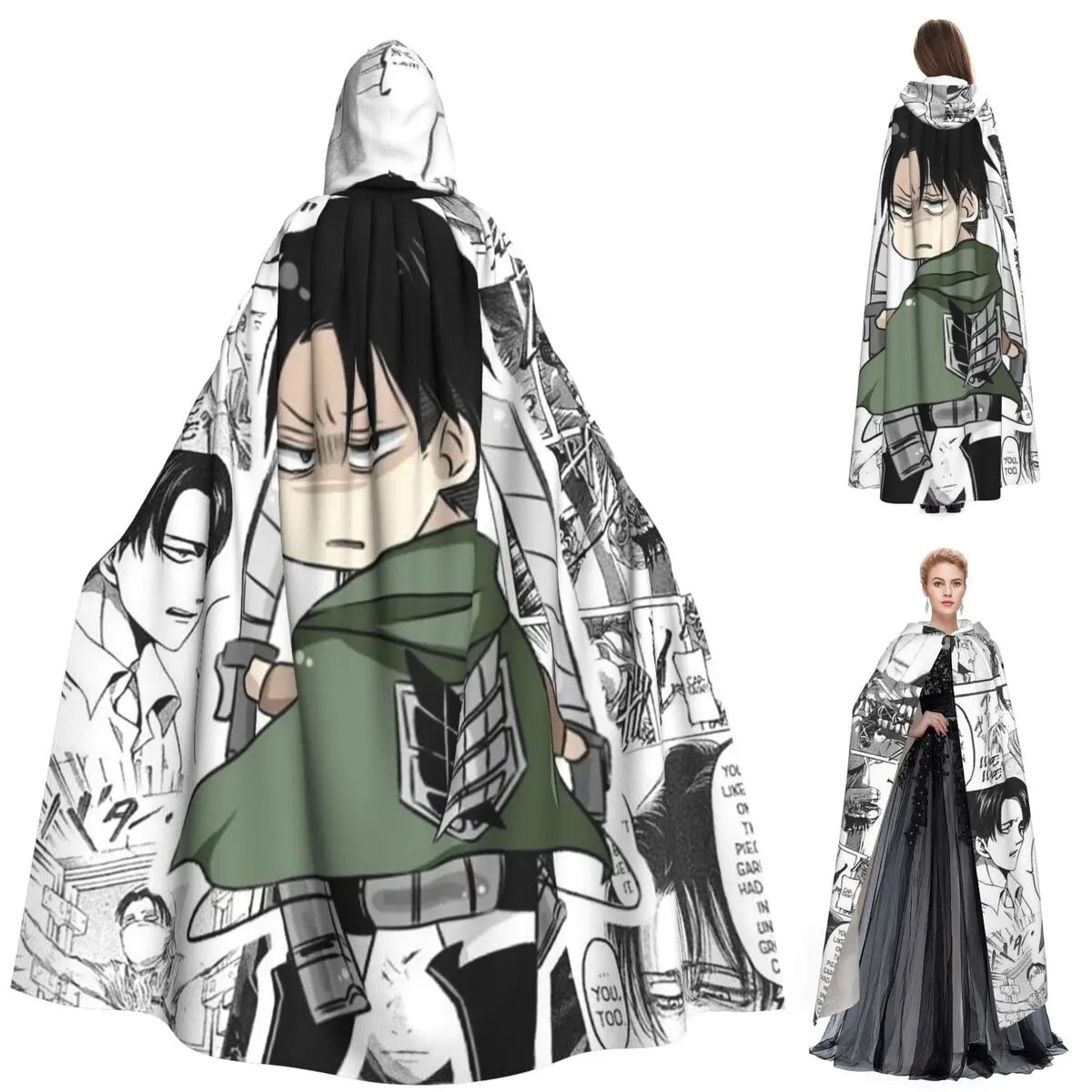 

Леви Акерман Атака Титанов Длинный Плащ С Капюшоном Ведьма Средневековый Костюм Косплей Накидка Хэллоуин Вампир Взрослый Унисекс