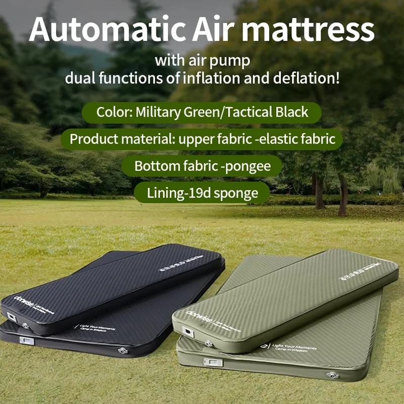 DOTWISE Air Mattress Camping Built-in Pump Self-inflating Cushion Outdoor Tent Inflatable Bed 10cm Thickness,Double sleeping Pad