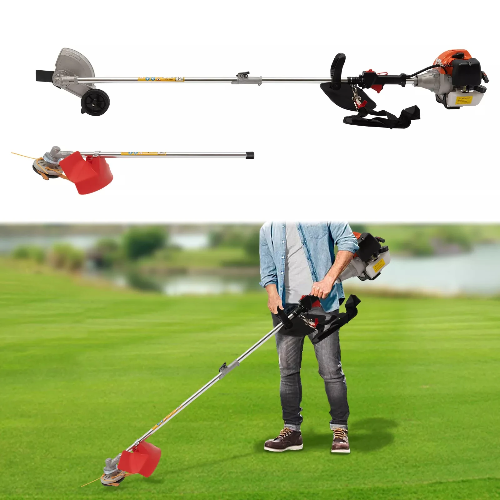 

33cc two-stroke lawn edger, strong gasoline power, lightweight and easy to operate, suitable for home gardens / community landsc